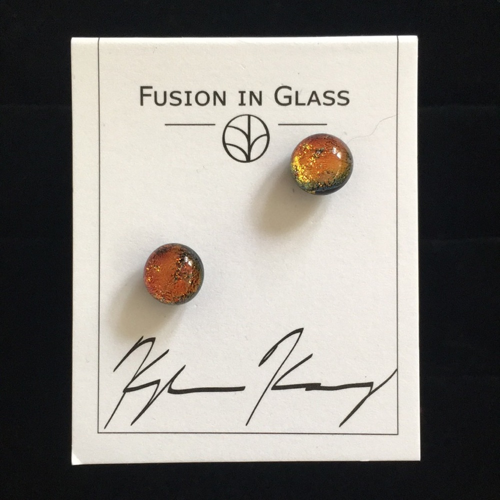 Hand Fused Glass Earrings